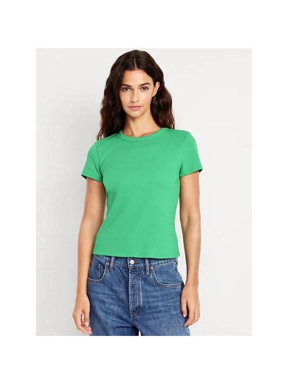 Old Navy Snug Crop T-Shirt in Green Size 3X
